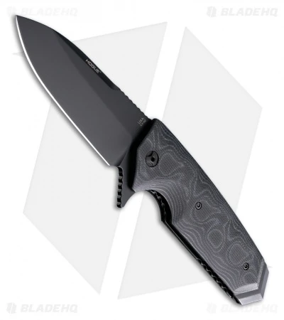 Hogue Knives EX02 Spear Point Flipper Black/Gray GMascus (3.75" Plain) 34219 1 Hogue Knives EX02 Spear Point Flipper Black/Gray GMascus (3.75" Plain) 34219