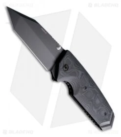Hogue Knives EX02 Knife Tanto Black/Gray G-Mascus (3.375" Black Plain) 34269