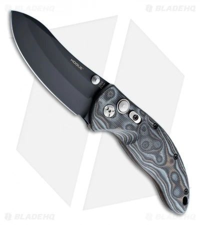 Hogue Knives EX04 Upswept Knife Black/Gray GMascus (3.5" Plain) 34479 1 Hogue Knives EX04 Upswept Knife Black/Gray GMascus (3.5" Plain) 34479