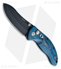 Hogue Knives EX04 Upswept Knife Blue Lava G-Mascus (4" Black) 34453