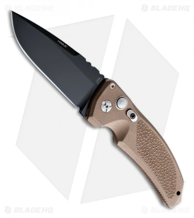 Hogue Knives EX-A03 Automatic Drop Point Knife Brown (3.5" Black Plain) 34333 1 Hogue Knives EX-A03 Automatic Drop Point Knife Brown (3.5" Black Plain) 34333