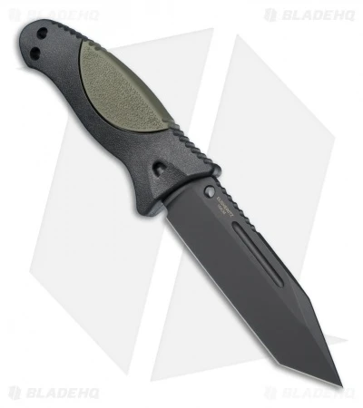 Hogue Knives EX-F02 Tanto Fixed Blade Knife OD Green (4.5" Black) 35241 2 Hogue Knives EX-F02 Tanto Fixed Blade Knife OD Green (4.5" Black) 35241 - Image 2