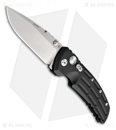 Hogue Knives EX01 Knife Black Aluminum Handle Drop Point Blade (4" Tumble Plain) 1 Hogue Knives EX01 Knife Black Aluminum Handle Drop Point Blade (4" Tumble Plain)