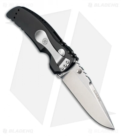 Hogue Knives EX01 Knife Black Aluminum Handle Drop Point Blade (4" Tumble Plain) 2 Hogue Knives EX01 Knife Black Aluminum Handle Drop Point Blade (4" Tumble Plain) - Image 2