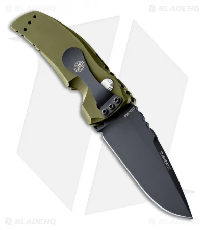 Hogue Knives EX-A01 Automatic Knife Drop Point Green Aluminum (3.5" Black Plain) 2 Hogue Knives EX-A01 Automatic Knife Drop Point Green Aluminum (3.5" Black Plain) - Image 2