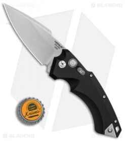 Hogue Knives EX-A05 Spear Point Automatic Knife Black (3.5" Stonewash) 34530 -Sharp Knife World Hogue Automatic Black spear point tumble BHQ 80668 er bottlecap
