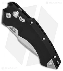 Hogue Knives EX-A05 Spear Point Automatic Knife Black (3.5" Stonewash) 34530 -Sharp Knife World Hogue Automatic Black spear point tumble BHQ 80668 er spine