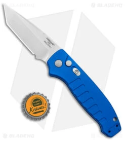 Hogue Ballista Tanto Automatic Knife Matte Blue (3.5" Tumbled) 64123 -Sharp Knife World Hogue Ballista Auto Matte Blue Tanto Tumbled BHQ 140238 jr bottlecap