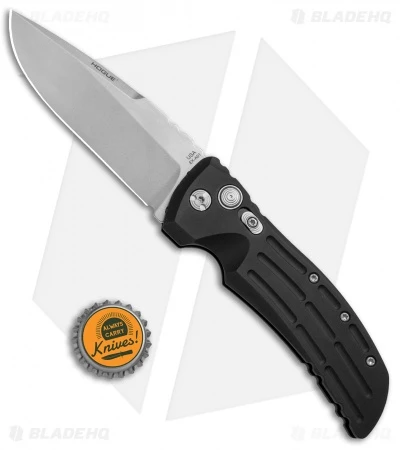 Hogue EX-A01 Automatic Drop Point Knife Black Aluminum (4" Stonewash) 34116 4 Hogue EX-A01 Automatic Drop Point Knife Black Aluminum (4" Stonewash) 34116 - Image 4