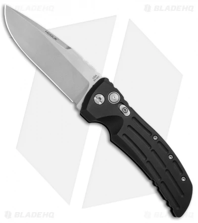 Hogue EX-A01 Automatic Drop Point Knife Black Aluminum (4" Stonewash) 34116 1 Hogue EX-A01 Automatic Drop Point Knife Black Aluminum (4" Stonewash) 34116