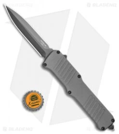 Hogue Incursion D/E OTF Automatic Knife Gray Aluminum (3.875" Black) 54062 -Sharp Knife World Hogue Incursion DE OTF Auto Gray Alum Black 54062 EXLKRL BHQ 108437 jr bottlecap