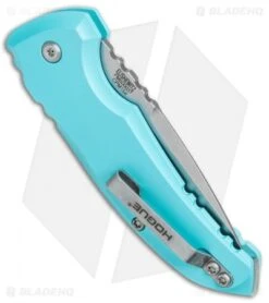 Hogue Knives A01 Microswitch Automatic Knife Aqua Blue (2.6" Stonewash) 24113 6 Hogue Knives A01 Microswitch Automatic Knife Aqua Blue (2.6" Stonewash) 24113 -Sharp Knife World Hogue Knives A01 Microswitch Auto Aqua Blue SW 24113 BHQ 78508 jr side