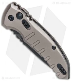 Sharp Knife World -Sharp Knife World Hogue Knives A01 Microswitch Auto Flat Dark Black 24117 BHQ 78510 jr spine