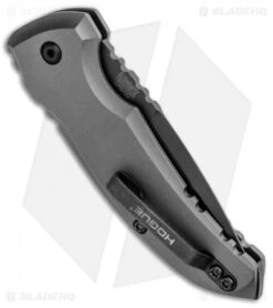 Hogue Knives A01 Microswitch Automatic Knife Gray (2.6" Black) 24114 -Sharp Knife World Hogue Knives A01 Microswitch Gray Black 24114 BHQ 94203 jr side