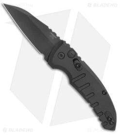 Hogue Knives A01 Microswitch Wharncliffe Automatic Knife Black (2.6" Black)
