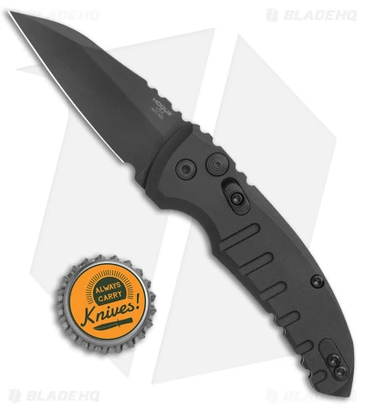 Hogue Knives A01 Microswitch Wharncliffe Automatic Knife Black (2.6" Black) 4 Hogue Knives A01 Microswitch Wharncliffe Automatic Knife Black (2.6" Black) - Image 4