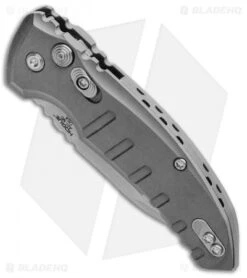 Sharp Knife World -Sharp Knife World Hogue Knives A01 Microswitch Wharncliffe Auto Gray SW 24102 BHQ 92704 jr spine