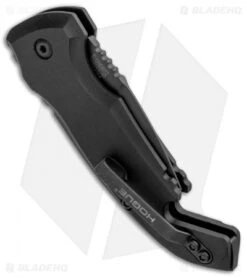 Hogue Knives CA Legal A01 Microswitch Automatic Knife Black (1.8" Black) -Sharp Knife World Hogue Knives CA Legal A01 Microswitch Auto Black Bottle Opener Black 24126 BHQ 92700 jr side