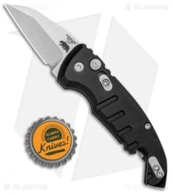 Hogue Knives CA Legal A01 Microswitch Wharncliffe Auto Knife Black (1.8" SW) -Sharp Knife World Hogue Knives CA Legal A01 Microswitch Auto Black SW 24140 BHQ 81357 jr bottlecap