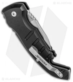 Hogue Knives CA Legal A01 Microswitch Wharncliffe Auto Knife Black (1.8" SW) -Sharp Knife World Hogue Knives CA Legal A01 Microswitch Auto Black SW 24140 BHQ 81357 jr side