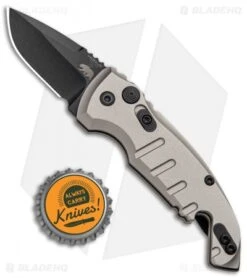 Hogue Knives CA Legal A01 Microswitch Automatic Knife FDE (1.8" Black) -Sharp Knife World Hogue Knives CA Legal A01 Microswitch Auto FDE Black 24127 BHQ 83447 jr bottlecap
