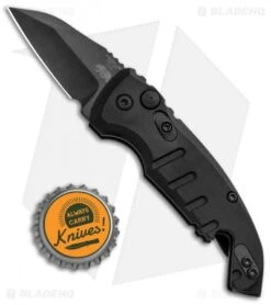 Hogue Knives CA Legal A01 Microswitch Wharncliffe Automatic Knife (1.8" Black) -Sharp Knife World Hogue Knives CA Legal A01 Microswitch Wharncliffe Auto Black Bottle Opener Black 24146 BHQ 92701 jr bottlecap