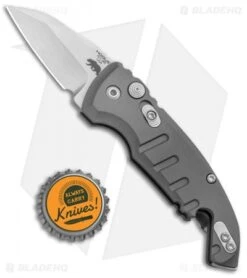Hogue Knives CA Legal A01 Microswitch Wharncliffe Automatic Knife Gray (1.8" SW) -Sharp Knife World Hogue Knives CA Legal A01 Microswitch Wharncliffe Auto Gray SW 24142 BHQ 81358 jr bottlecap