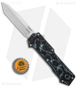 Hogue Knives Compound OTF Automatic Knife Tanto Black (3.5" Stonewash) 34029 -Sharp Knife World Hogue Knives Compound OTF Auto Tanto Black SW BHQ 93914 jr bottlecap