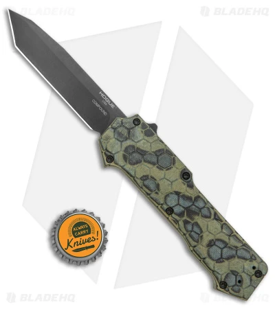 Hogue Knives Compound Tanto OTF Automatic Knife Green G-Mascus (3.5" Black) 4 Hogue Knives Compound Tanto OTF Automatic Knife Green G-Mascus (3.5" Black) - Image 4