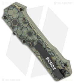 Hogue Knives Compound Tanto OTF Automatic Knife Green G-Mascus (3.5" Black) 6 Hogue Knives Compound Tanto OTF Automatic Knife Green G-Mascus (3.5" Black) -Sharp Knife World Hogue Knives Compound OTF Tanto Auto Green G Mascus Black BHQ 93913 jr side