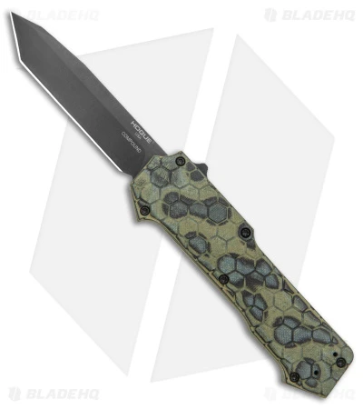 Hogue Knives Compound Tanto OTF Automatic Knife Green G-Mascus (3.5" Black) 1 Hogue Knives Compound Tanto OTF Automatic Knife Green G-Mascus (3.5" Black)