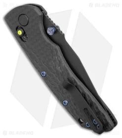 Hogue Knives Deka Clip Point Knife Black Carbon Fiber (3.25" Black DLC 20CV) -Sharp Knife World Hogue Knives Deka CP CF Black BHQ 176981 jr side
