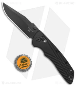 Hogue Knives Deka Clip Point Pocket Knife Black G-10 (3.25" Black 20CV) -Sharp Knife World Hogue Knives Deka Folding DP Black G 10 Black 24276 BHQ 102925 jr bottlecap