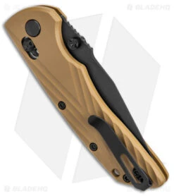 Hogue Knives Deka MagnaCut Clip Point Knife FDE Tan Polymer (3.25" Cerakote) -Sharp Knife World Hogue Knives Deka MagnaCut CP FDE Tan Polymer Black BHQ 140229 jr side