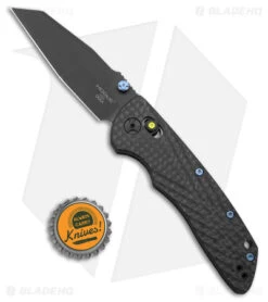 Hogue Knives Deka Wharncliffe Knife Black Carbon Fiber (3.25" Black DLC 20CV) -Sharp Knife World Hogue Knives Deka Wharncliffe CF Black BHQ 176982 jr bottlecap