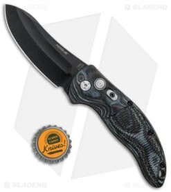 Hogue Knives EX-A04 Automatic Knife Black/Gray G-Mascus (3.5" Black) 34439 -Sharp Knife World Hogue Knives EX A04 Auto Black Gray G Mascus Black 34439 BHQ 91394 jr bottlecap