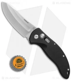 Hogue Knives EX-A04 Upswept Automatic Knife Matte Black (3.5" Tumbled) 7 Hogue Knives EX-A04 Upswept Automatic Knife Matte Black (3.5" Tumbled) -Sharp Knife World Hogue Knives EX A04 Upswept matte black tumbled BHQ 72287 er bottlecap