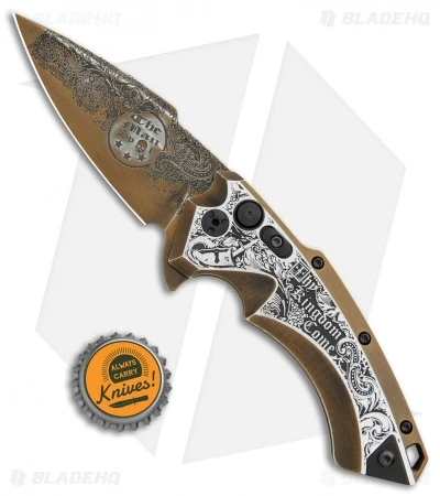 Hogue Knives/Outlaw Ordnance/Manspot X5 Flipper Knife (3.5" Bronze) Exclusive 4 Hogue Knives/Outlaw Ordnance/Manspot X5 Flipper Knife (3.5" Bronze) Exclusive - Image 4