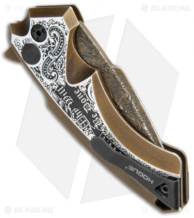 Hogue Knives/Outlaw Ordnance/Manspot X5 Flipper Knife (3.5" Bronze) Exclusive 3 Hogue Knives/Outlaw Ordnance/Manspot X5 Flipper Knife (3.5" Bronze) Exclusive - Image 3