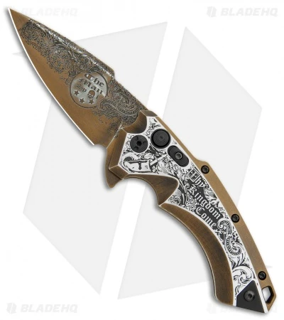 Hogue Knives/Outlaw Ordnance/Manspot X5 Flipper Knife (3.5" Bronze) Exclusive 1 Hogue Knives/Outlaw Ordnance/Manspot X5 Flipper Knife (3.5" Bronze) Exclusive