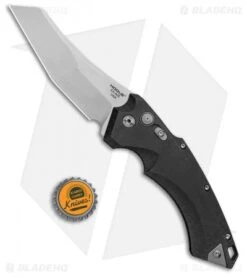 Hogue Knives EX-A05 Wharncliffe Automatic Knife Black (4" Stonewash) 34500 -Sharp Knife World Hogue Knives EX A05 Wharncliffe 4in Auto Black SW 34500 BHQ 100444 jr bottlecap