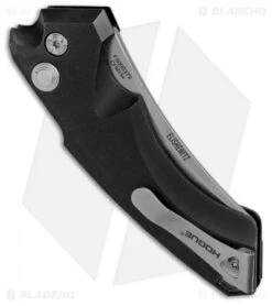 Hogue Knives EX-A05 Wharncliffe Automatic Knife Black (3.5" Stonewash) 34520 6 Hogue Knives EX-A05 Wharncliffe Automatic Knife Black (3.5" Stonewash) 34520 -Sharp Knife World Hogue Knives EX A05 Wharncliffe Auto Black SW 34520 BHQ 100447 jr side