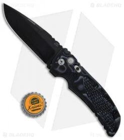 Hogue Knives EX-A01 Automatic Knife Black G-10 (4" Black) -Sharp Knife World Hogue Knives EX01 Auto DP Black G 10 Black Plain 34119 BHQ 9961 jr bottlecap