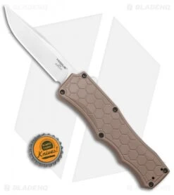 Hogue Knives Exploit OTF Automatic Knife Clip Point FDE (3.5" Tumbled) 34053 -Sharp Knife World Hogue Knives Exploit OTF Automatic Knife Clip Point FDE Tumbled 34053 BHQ 109450 kp bottlecap jr