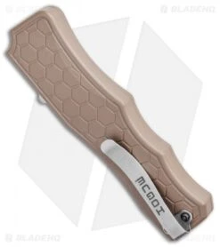Hogue Knives Exploit OTF Automatic Knife Clip Point FDE (3.5" Tumbled) 34053 -Sharp Knife World Hogue Knives Exploit OTF Automatic Knife Clip Point FDE Tumbled 34053 BHQ 109450 kp side jr