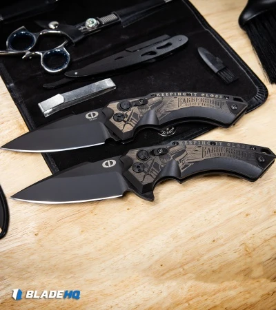 Hogue Knives/Outlaw Ordnance X5 Auto Knife Class Barbershop (3.25" Black) 5 Hogue Knives/Outlaw Ordnance X5 Auto Knife Class Barbershop (3.25" Black) - Image 5