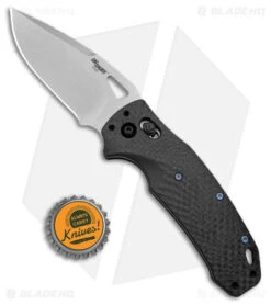 Hogue SIG K320 AXG Drop Point Manual Folding Knife Carbon Fiber (3.5" Stonewash) -Sharp Knife World Hogue Knives SIG K320 AXG DP Manual Folding Knife CF SW BHQ 176979 jr bottlecap