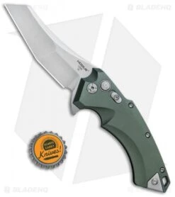 Hogue Knives X5 Wharncliffe Flipper Knife OD Green (3.5" Stonewash) 34561 -Sharp Knife World Hogue Knives X 5 Wharncliffe Flipper OD Green SW 3.5in 34561 BHQ 81368 jr bottlecap