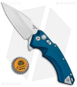 Hogue Knives X5 Flipper Knife Blue Aluminum (3.5" Stonewash) 34573 -Sharp Knife World Hogue Knives X5 SP Flipper Blue Aluminum SW 34573 EXLRSR BHQ 95533 jr bottlecap