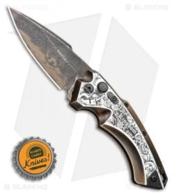 Hogue Knives/Outlaw Ordnance/Manspot X5 Automatic Knife (4" Bronze) Exclusive -Sharp Knife World Hogue Knives X5 Spear Point Automatic Knife 3.25in Bronze Manspot Exclusive 34591 EXLBHQ BHQ 107276 LS Bottlecap